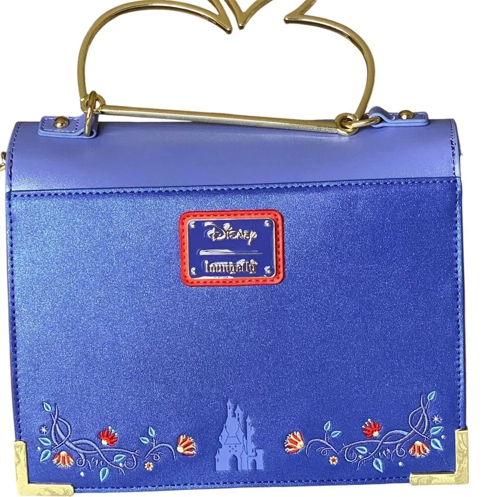 DISNEY LOUNGEFLY PRINCESS SNOW WHITE & PURPLE SHIMMER HANDBAG CROSSBODY NEW